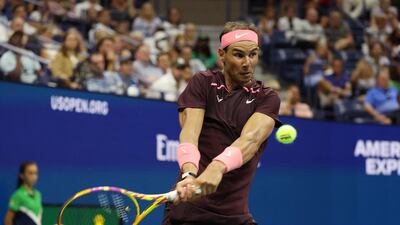Rafael Nadal in action with during his first round match against Rinky Hijikata. Reuters