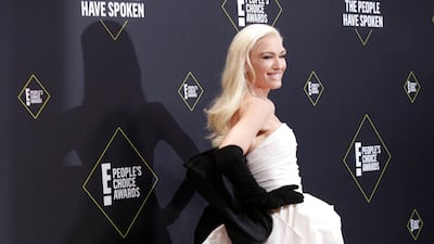 Gwen Stefani in custom Vera Wang at the 2019 People's Choice Awards in Santa Monica, California, on Sunday, November 10, 2019. Reuters