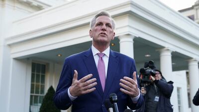 US House Speaker Kevin McCarthy after his meeting with President Joe Biden. Reuters