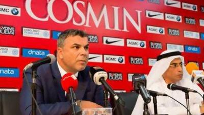 Cosmin Olarolu, the new coach at Al Ahli football club, Dubai. Duncan Chard for the National