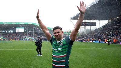 Ben Youngs after his final home appearance during the Premiership semi-final between Leicester Tigers and Sale Sharks. Getty Images