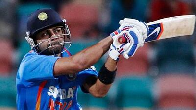 India's Virat Kohli scored 133 runs in the Tri-series ODI against Sri Lanka.