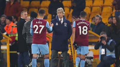 West Ham v Arsenal, Monday, midnight: Manuel Pellegrini's side have only managed one win in their past nine league games. The manager must be relieved that the focus is on those in charge of bigger clubs, or he might be under more pressure himself. He goes up against a temporary boss in Freddie Ljungberg here, and a big defeat could spell trouble. PREDICTION: West Ham 1 Arsenal 1 Getty