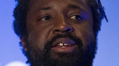 Jamaican author Marlon James addresses the audience after being awarded the 2015 Man Booker Prize for Fiction award. Neil Hall / AFP Photo