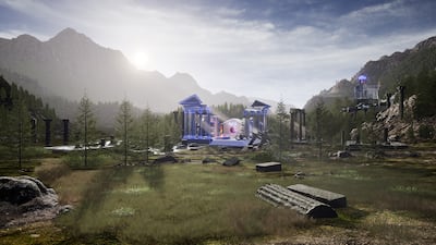 Lawrence Lek has created 'Nepenthe Valley', a virtual world and NFT project focused on healing. Photo: Horizons (So Far x Aora)