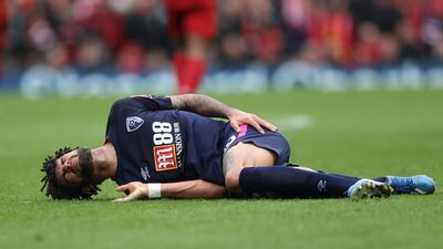 Bournemouth's Philip Billing after sustaining an injury. Reuters