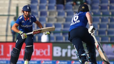 A fourth wicket stand between James Taylor, left, and Eoin Morgan, helped England recover from the loss of early wickets before a later inning collapse. Marwan Naamani / AFP