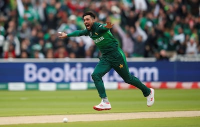 FILE PHOTO: Cricket - ICC Cricket World Cup - New Zealand v Pakistan - Edgbaston, Birmingham, Britian - June 26, 2019 Pakistan's Mohammad Amir celebrates taking the wicket of New Zealand's Martin Guptill Action Images via Reuters/Andrew Boyers/File Photo