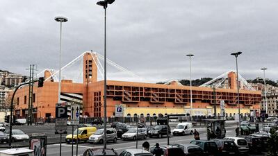 A general view of the Stadio Luigi Ferraris designed by Vittorio Gregotti. Getty Images