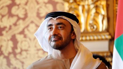United Arab Emirates Foreign Minister Sheikh Abdullah bin Zayed is chairman of the Supreme National Committee for Year of Tolerance. (AP Photo/Christophe Ena)