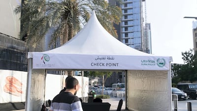 Downtown Dubai gears up for New Year’s Eve. Reem Mohammed / The National