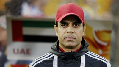 UAE coach Mahdi Ali shown during his side's Asian Cup semi-final loss to Australia on Tuesday. Edgar Su / Reuters