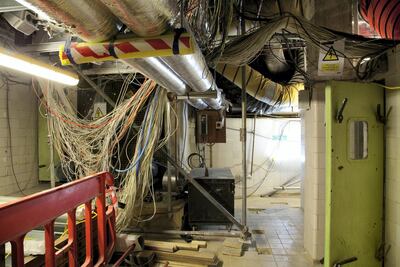 One of the 100 plant rooms in the basement of the Palace of Westminster in London. AFP PHOTO / UK PARLIAMENT / HO