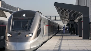 Etihad Rail launched its landmark passenger line on June 30. Photo: EPA