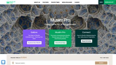 Muslim Pro gives prayer times.