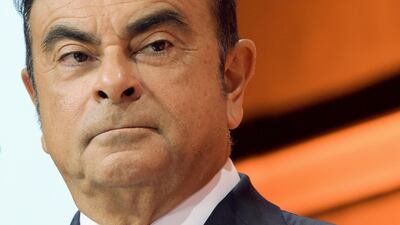 Former Renault-Nissan Chairman and CEO Carlos Ghosn looks on during a press conference in Paris on September 15, 2017, to present the Renault Nissan group strategy. AFP, file