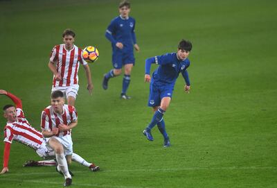 Mackenzie Hunt scores his 2018/19 Goal of the Season with a howitzer from distance in a Youth Cup victory over Stoke City. Getty Images