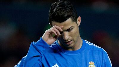 Cristiano Ronaldo scored for Real Madrid on Wednesday in a 2-1 loss to Sevilla. Gonzalo Arroyo Moreno / Getty Images / March 26, 2014
