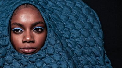 Christian Siriano’s runway on Saturday was part space-age, part centuries gone by and part in the moment. AP