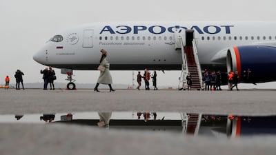 A plane from Russia's flagship airline Aeroflot. Reuters
