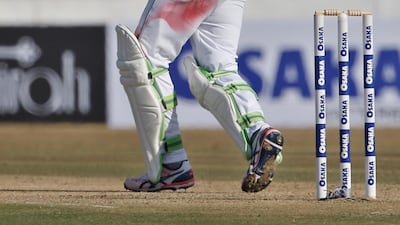Abid Ali plays a glance in Rawalpindi on Sunday. AP