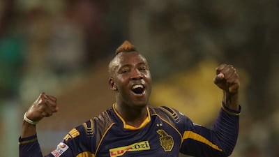 Kolkata Knight Riders bowler Andre Russell. Dibyangshu Sarkar / AFP