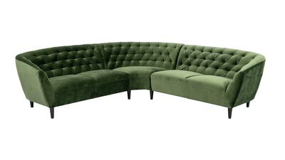 This green sofa from Chattels & More is going for Dh7,899. Photo: Chattels & More