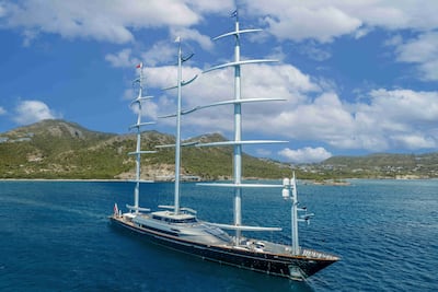 The Maltese Falcon is a 88-metre three-masted sailing yacht. Photo: Jumeirah