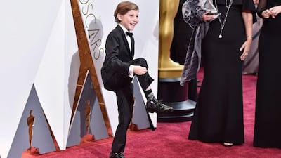 Actor Jacob Tremblay attends the 88th Annual Academy Awards. Kevork Djansezian / Getty Images / AFP