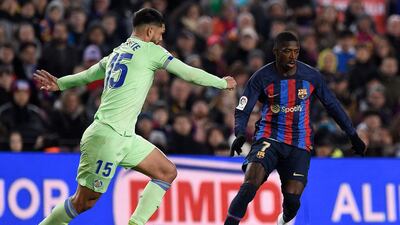 Ousmane Dembele 6: Took Barca’s first strike on goal after 7. Booked after 67 following a poor challenge on Alderete. Can mesmerize but the end product wasn’t there. AFP