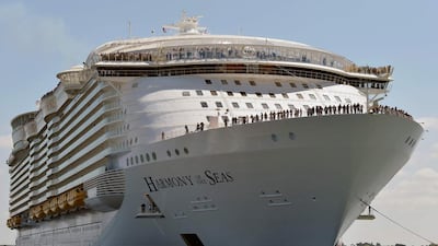 Harmony of the Seas will be able to carry 6,360 passengers and 2,100 crew members. Jean-Francois Monier / AFP