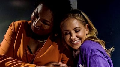 Actress Sarah Michelle Gellar with Ms Abrams in Georgia. Photo: Stacey Abrams