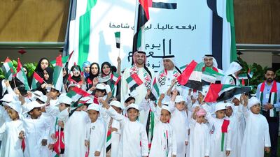 Flag Day at the Emirates Post Group head office. Courtesy Emirates Post Group