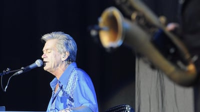 Bill Champlin of the U.S. band Chicago performs with the band during the Jazz Open in Stuttgart, southern Germany, on Wednesday July 16, 2008. (AP Photo/Daniel Maurer)