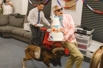 Chris Pontius, left, and Johnny Knoxville in Jackass: Best and Last. Photo: Paramount Pictures