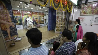 Thousands have attended prayers at the Hindu temple in Bur Dubai in the months before restrictions were placed on gatherings to prevent the spread of coronavirus. The National