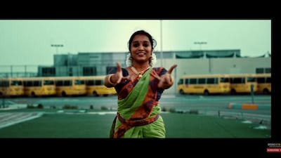 Sangavi Prasad shot her sequences in Shakhbout City, Abu Dhabi. YouTube