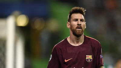 September 2017: Messi during the Champions League match against Sporting. Getty