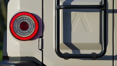 The Grenadier's rear light and roof ladder