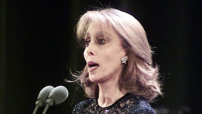 Lebanese diva Fairuz performed at the American University auditorium in Dubai March 29, 2001. AFP