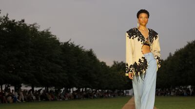 The show was presented in the rain on Roosevelt Island. Reuters