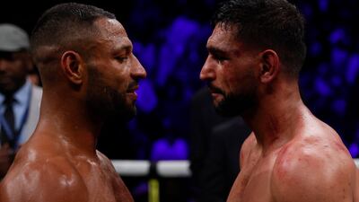 Kell Brook with Amir Khan after the fight. Reuters