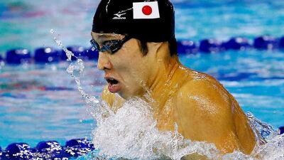 Kosuke Hagino added to his medal total with a gold in the men’s 200-metre Individual Medley. Valdrin Xhemaj / EPA
