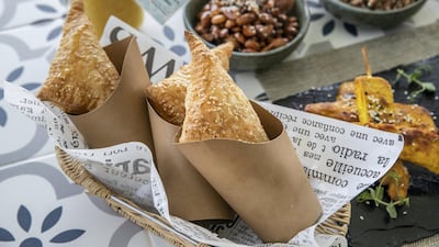 A feta and honey puff pastry at JA Hatta Fort hotel