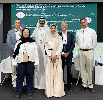 Front, from left, Princess Mashael Saud Al Shalan and Princess Noura bint Turki Al Saud. Photo: Aeon