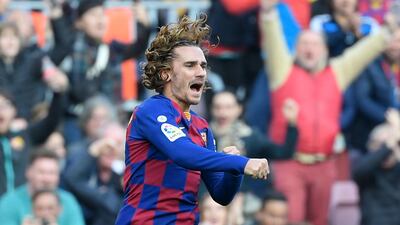 Barcelona's Antoine Griezmann scored against Getafe, his first after five games. AFP