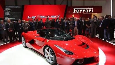 The new Ferrari LaFerrari stole the show despite stiff competition. Chris Ratcliffe /Bloomberg