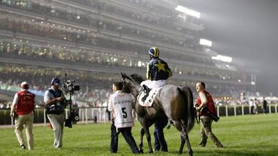 A number of stalled projects surrounding the Meydan race track are springing back to life. Mike Young / The National?