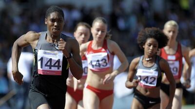 South Africa's Caster Semenya, left. AP Photo/Jens Schlueter