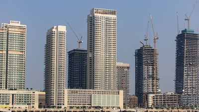 Residential towers, developed by Emaar Properties PJSC, in the Dubai Harbour district in Dubai, United Arab Emirates, on Wednesday, Sept. 28, 2022. The emirate’s prime real-estate prices surged 70. 3% over the 12 months through September, making it the biggest gainer on Knight Frank’s global index, which focuses on a city’s most desirable and expensive homes. Photographer: Christopher Pike / Bloomberg